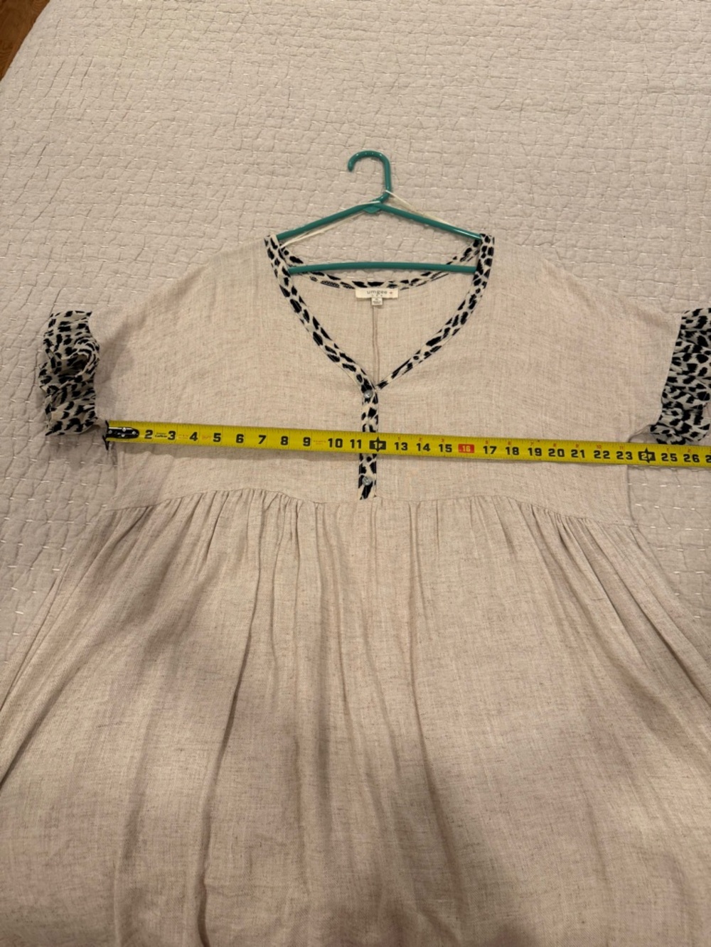Umgee Beige Dress with Black Leopard-Trim Accents - Picture 3 of 8